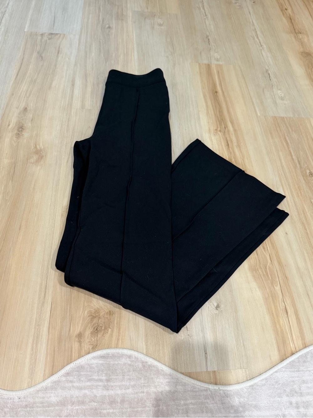 SPANX Black Stretch Legwear with Red Logo Tags